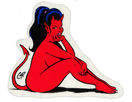 Aufkleber Side Devil Girl, Coop