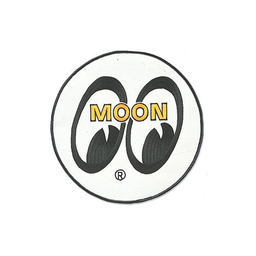 MOON Patch/Aufnäher, Logo, klein, weiß