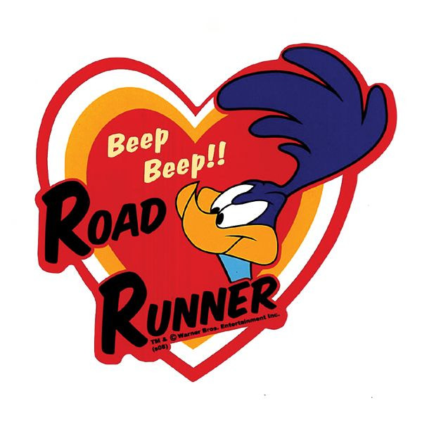 Road Runner Heart Aufkleber