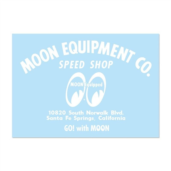 MOON Equipment Co. Speed Shop XXL Aufkleber, weiß