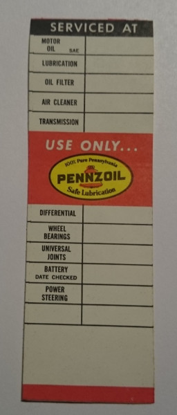 Serviceaufkleber Pennzoil, Use Only ...