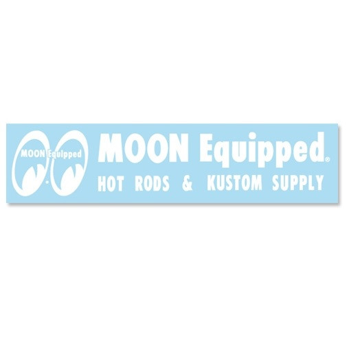Moon Equipped Logo Aufkleber, weiß