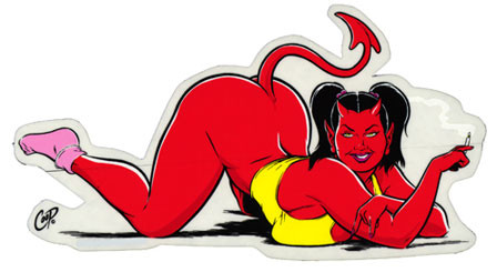 Aufkleber Devil Kitten, Coop