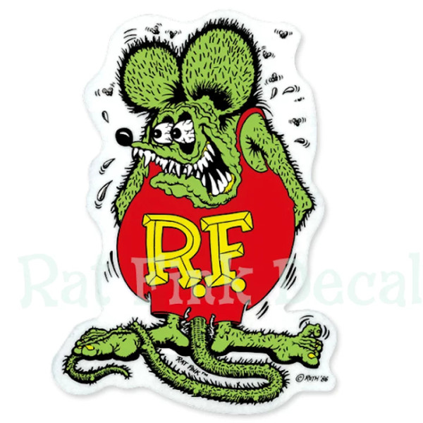 Rat Fink Aufkleber, grün, 200 mm