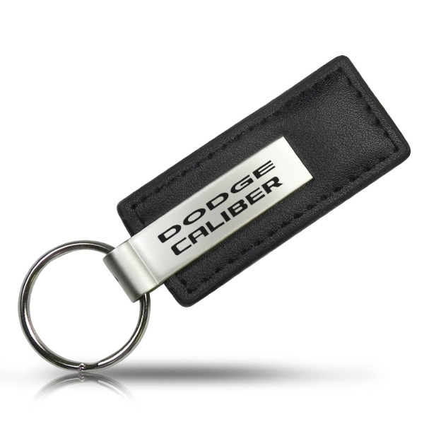 Schlüsselanhänger Dodge Caliber, Leder, schwarz
