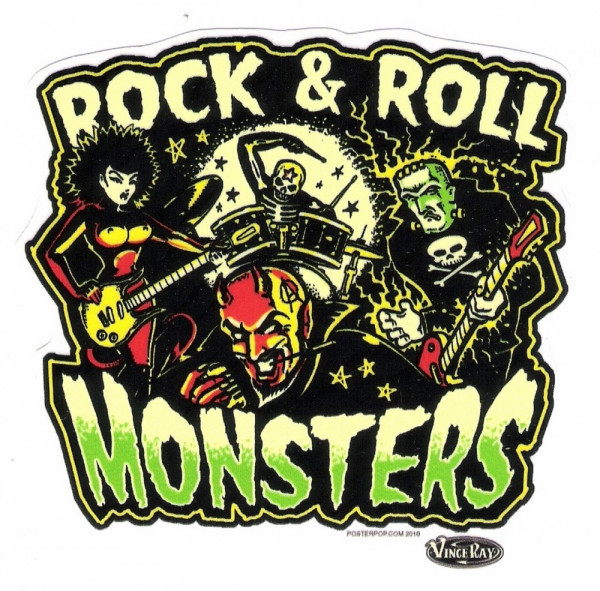 Aufkleber Rock&Roll Monsters, Vince Ray