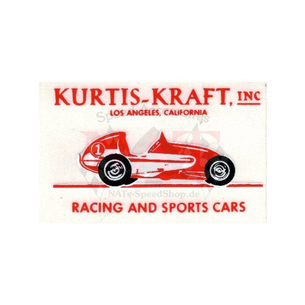Aufkleber Kurtis Kraft Race Cars