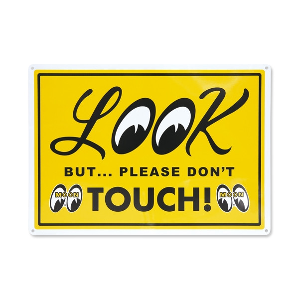 Mooneyes Schild - Please don´t touch!, groß