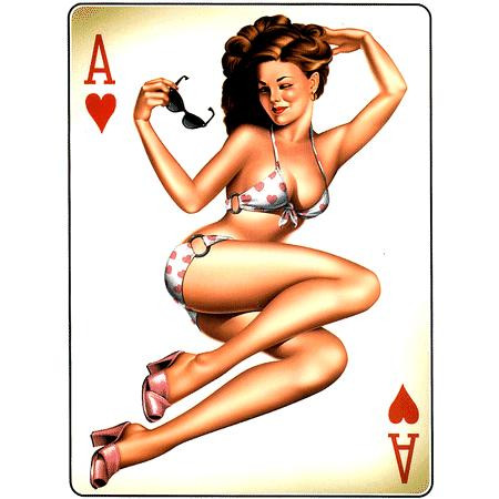 Aufkleber Ace of Hearts, Poker