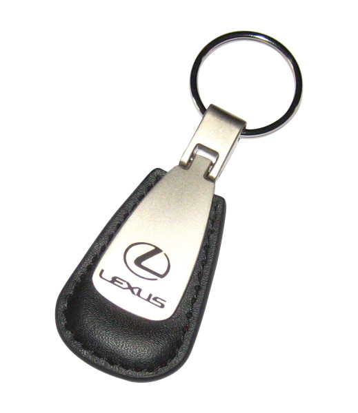 Schlüsselanhänger Lexus, Metall/Leder, satiniert